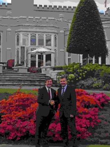 Andre Friedrich (right) is welcomed to Wentworth by Julian Small.