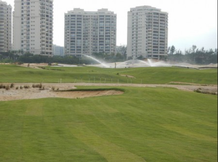 Rio Olympics Golf Course Survives Another Legal Challenge 1 The irrigation system runs new Zeon Zoysia sod at the Olympic Golf Course in Rio. Picture by Marcelo Matte, Green Grass Brazil