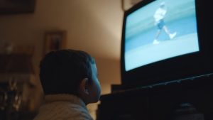 In an excerpt from the film, a young Rory watches Tiger win his third US Amateur Championship.