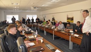 Eddie Bullock, former PGA Captain and now non-executive Director of Golf at Goodwood, delivering a class on what it takes to become an effective leader.