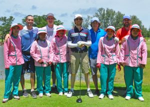 Adam Levine and fellow members of Maroon 5 at Laguna Phuket.
