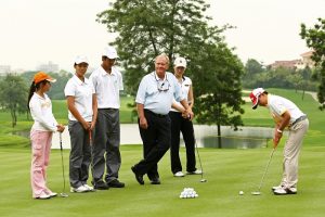 Jack Nicklaus during a visit to Mission Hills.