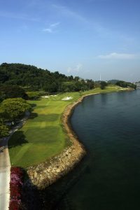 The par-five seventh hole.