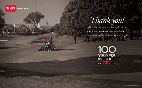 Toro Celebrates 100 Years Serving the Golf Industry