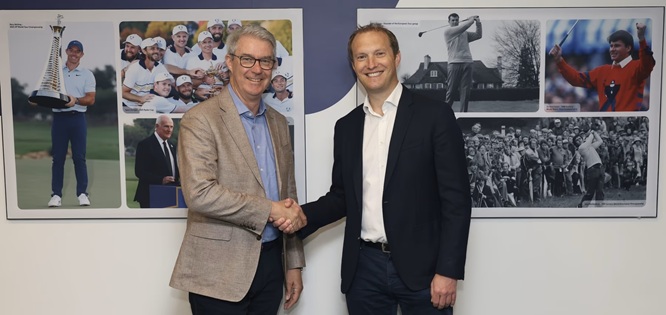 Andy Brown Toros Senior Manager for Global Business Development Richard Bunn Chief Revenue Officer at the DP World Tour